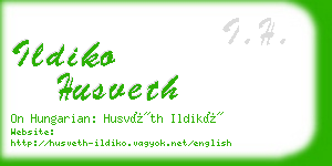 ildiko husveth business card